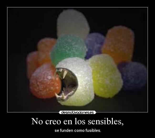 No creo en los sensibles, - 