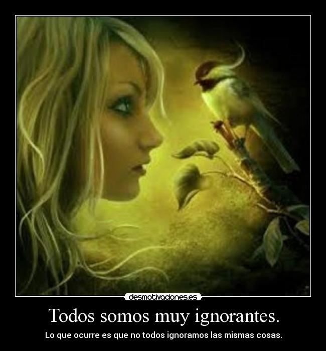 Todos somos muy ignorantes. -