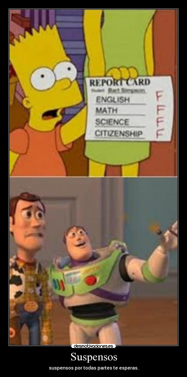 Suspensos - suspensos por todas partes te esperas.