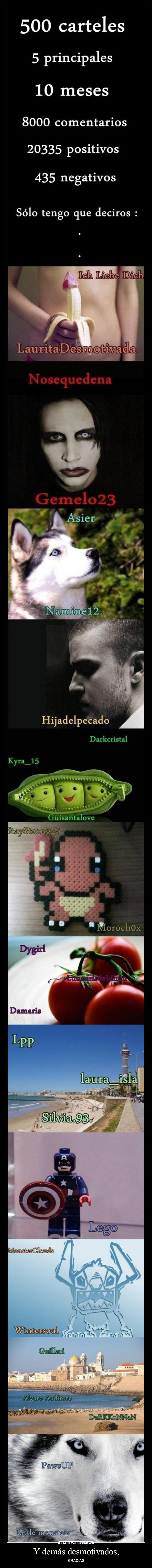 Y demás desmotivados, - GRACIAS