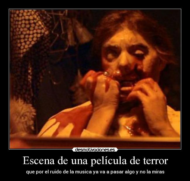 Escena de una película de terror - 