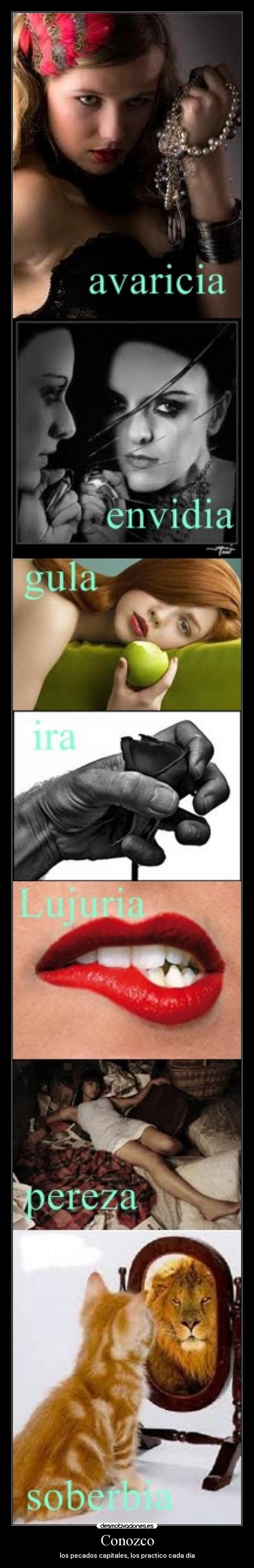 Conozco - los pecados capitales, los practico cada día