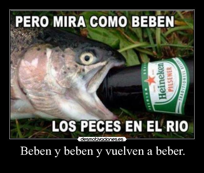 Beben y beben y vuelven a beber. - 