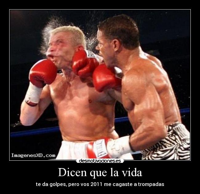 Dicen que la vida - te da golpes, pero vos 2011 me cagaste a trompadas