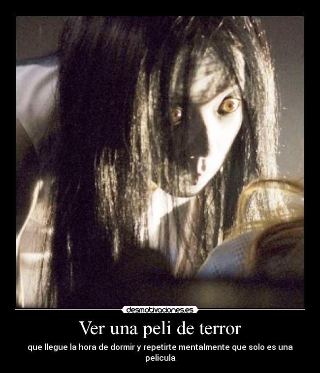 Ver una peli de terror -