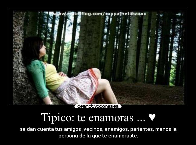 Tipico: te enamoras ... ♥ -
