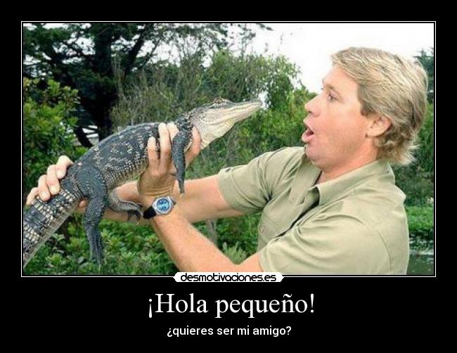 ¡Hola pequeño! - ¿quieres ser mi amigo?