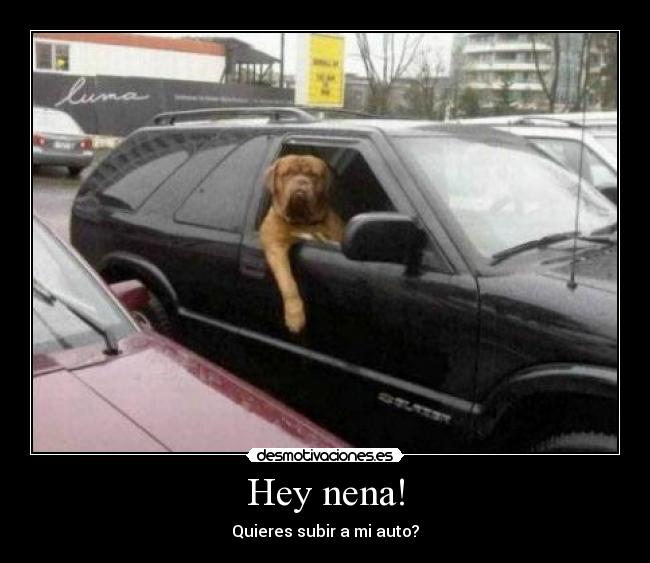 Hey nena! - Quieres subir a mi auto?