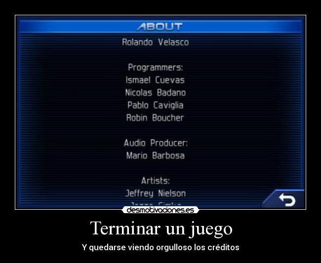 carteles juegos creditos terminar viendo desmotivaciones