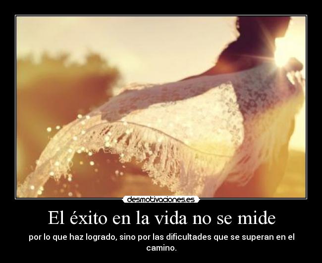 El éxito en la vida no se mide -