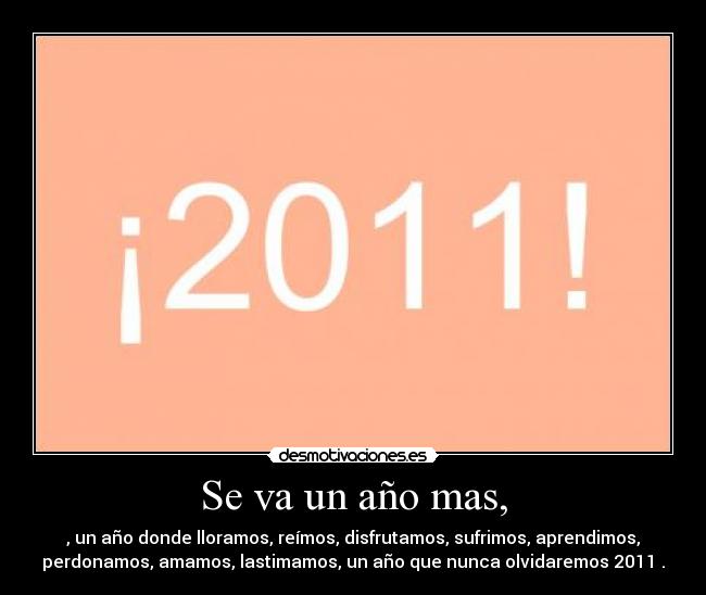 Se va un año mas, -