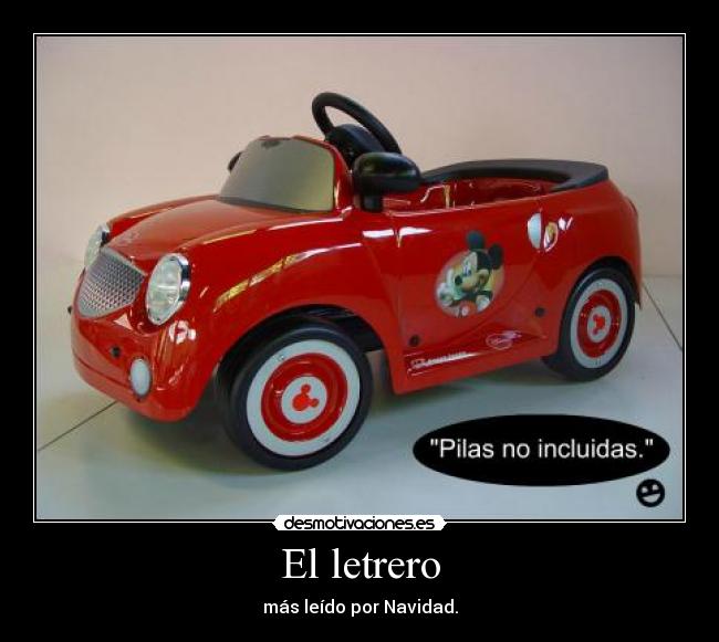 El letrero - más leído por Navidad.