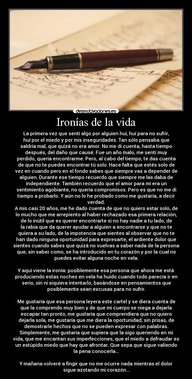 Ironías de la vida - 
