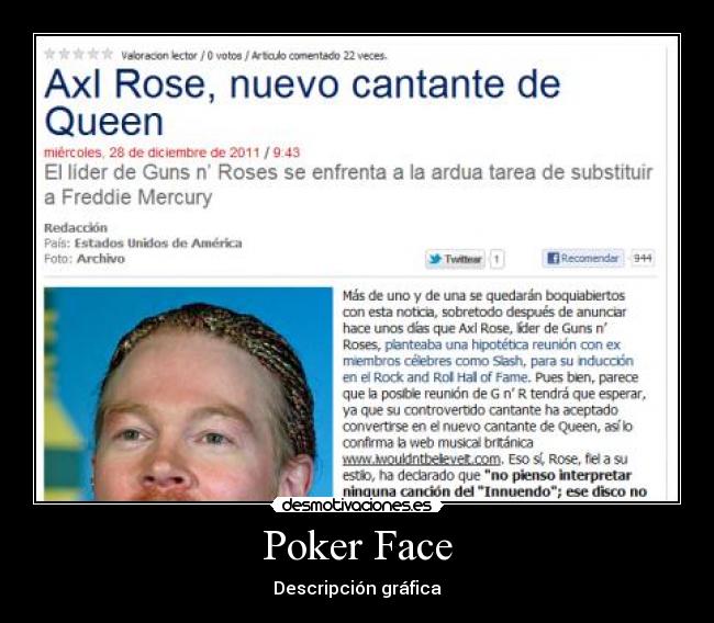 Poker Face - Descripción gráfica