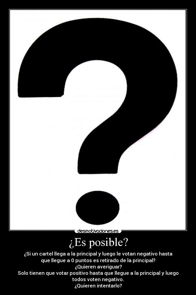 ¿Es posible? -