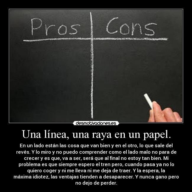 Una línea, una raya en un papel. -