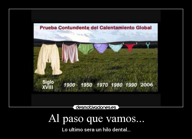 Al paso que vamos... -