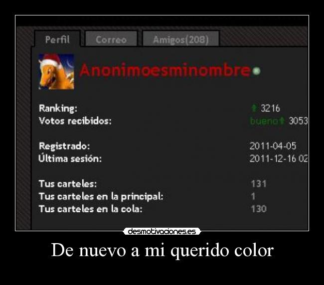 De nuevo a mi querido color - 