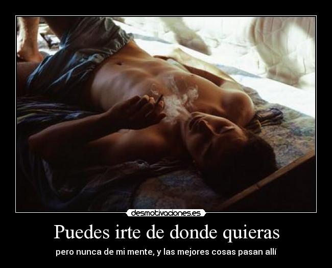 Puedes irte de donde quieras -