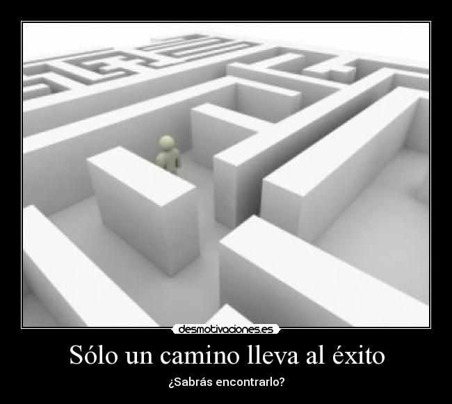 Sólo un camino lleva al éxito -