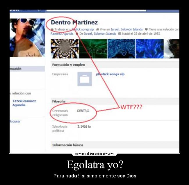 Egolatra yo? -