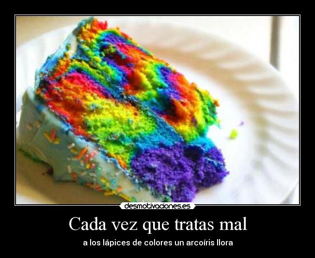 carteles rainbow cake desmotivaciones