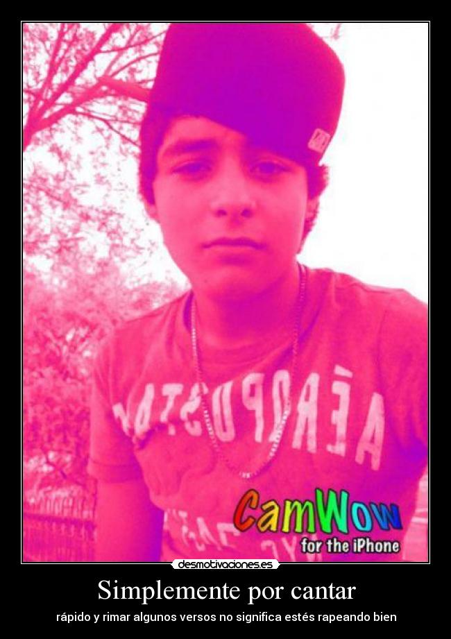 Simplemente por cantar - rápido y rimar algunos versos no significa estés rapeando bien