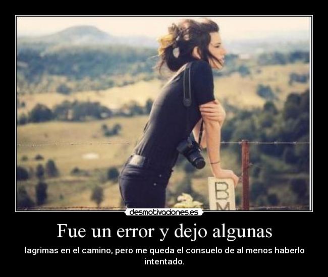 Fue un error y dejo algunas -