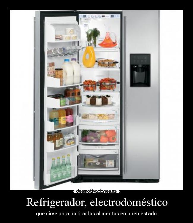 carteles refrigerador electrodomestico tirar alimentos buen estado desmotivaciones
