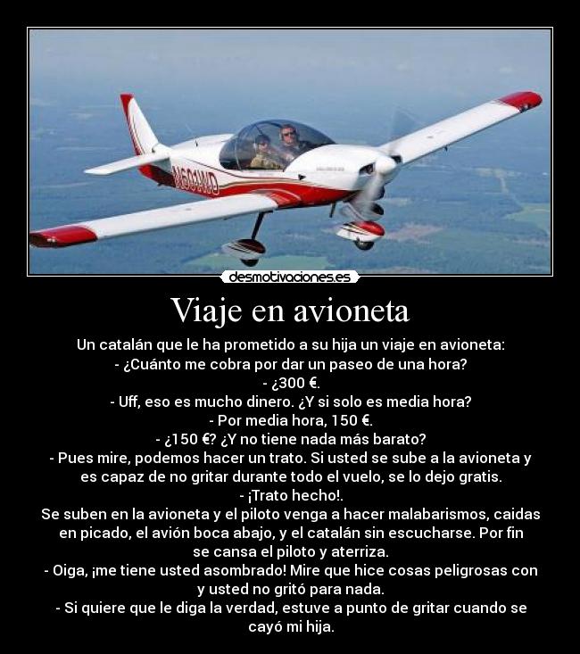 Viaje en avioneta -