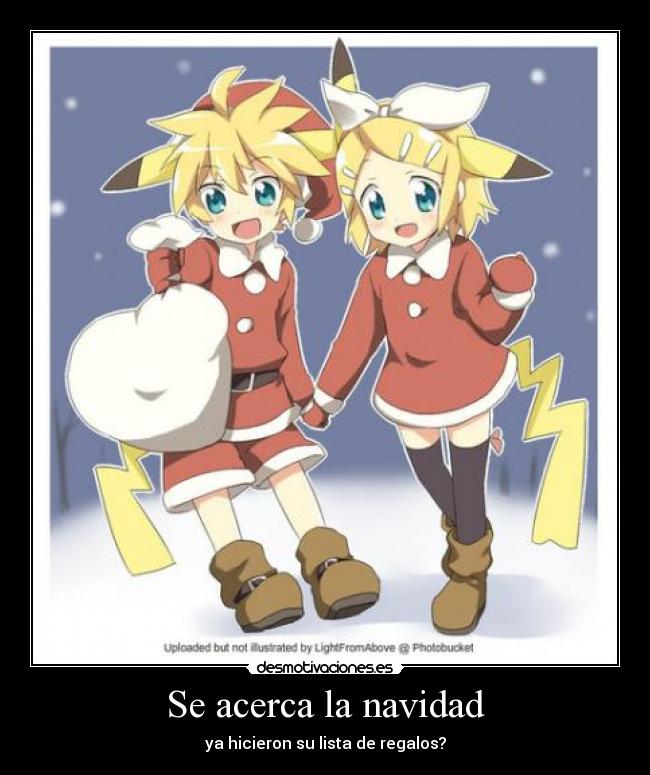 Se acerca la navidad - ya hicieron su lista de regalos?