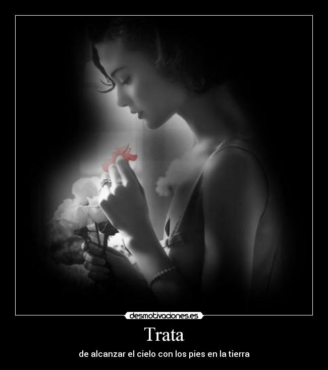 Trata - de alcanzar el cielo con los pies en la tierra