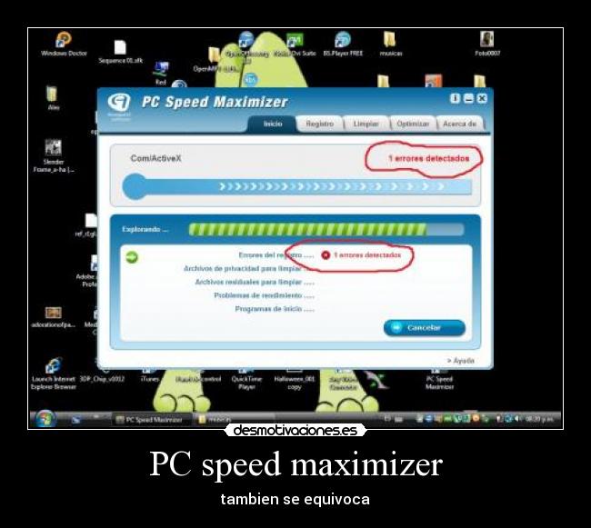 PC speed maximizer - tambien se equivoca