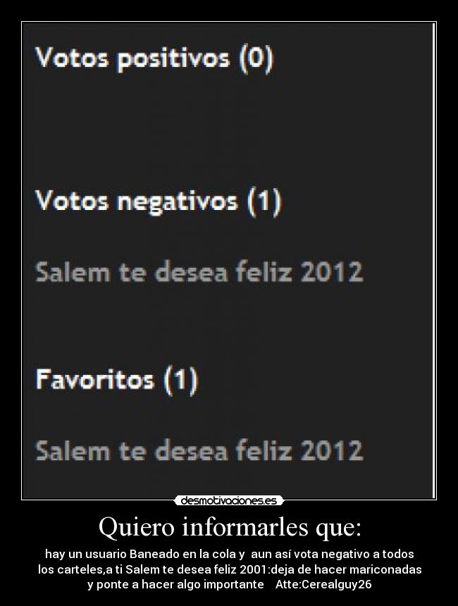 carteles usuario mierda desmotivaciones