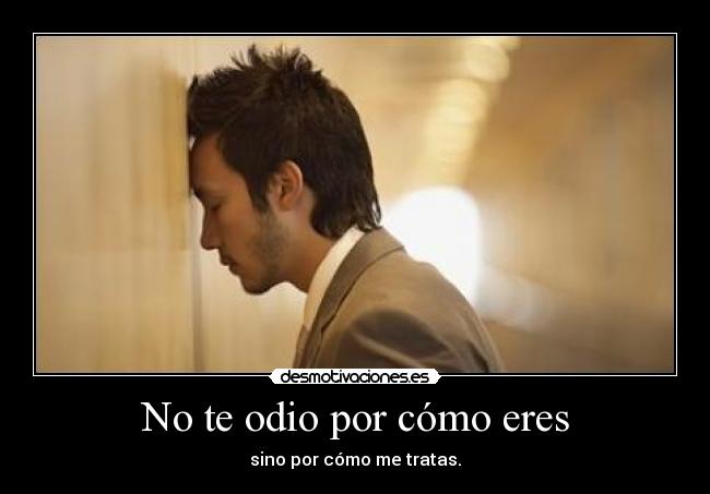 No te odio por cómo eres -