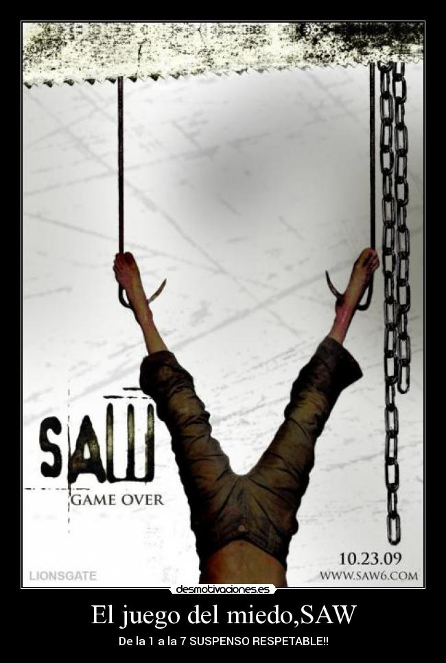 El juego del miedo,SAW -