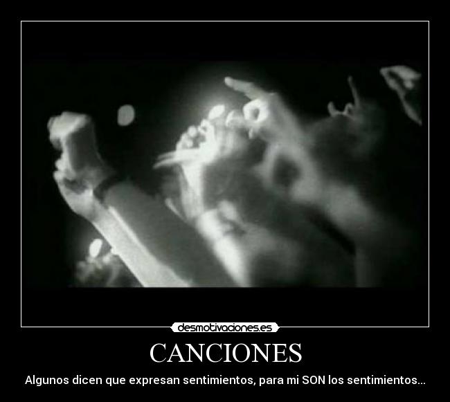 CANCIONES - Algunos dicen que expresan sentimientos, para mi SON los sentimientos...
