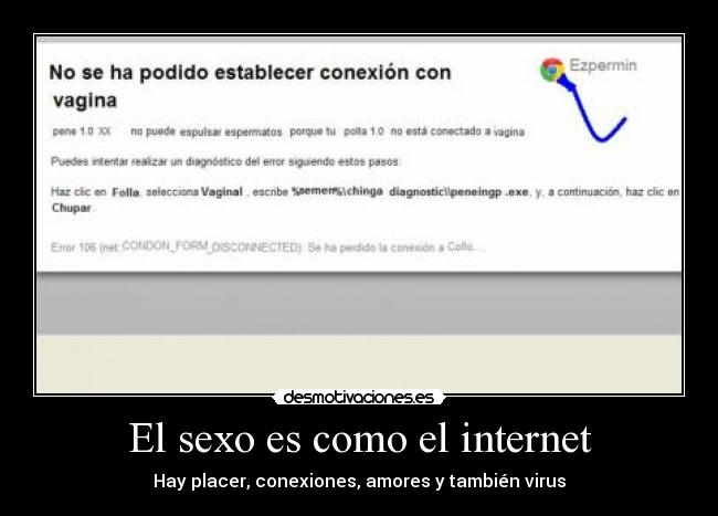 El sexo es como el internet - Hay placer, conexiones, amores y también virus