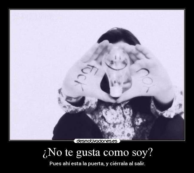 ¿No te gusta como soy? - 