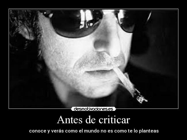 Antes de criticar - 