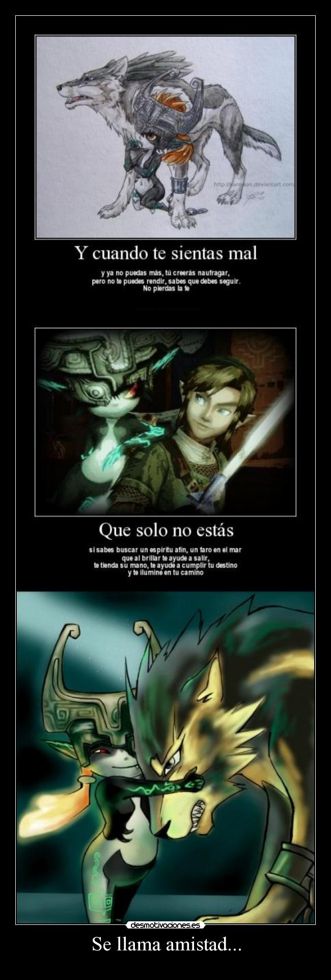 carteles amistad que costado hacer los tres carteles link lobo midna thelegendofzelda quiennosabes desmotivaciones