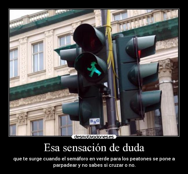 Esa sensación de duda - 