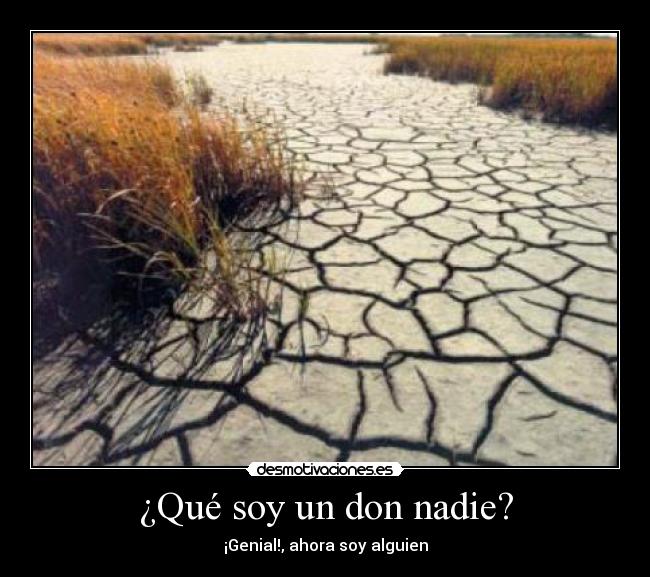 ¿Qué soy un don nadie? - ¡Genial!, ahora soy alguien