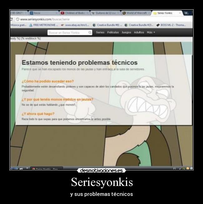 Seriesyonkis - y sus problemas técnicos