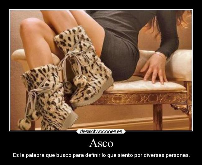 Asco - Es la palabra que busco para definir lo que siento por diversas personas.