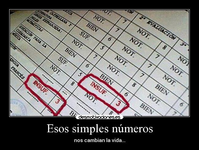 Esos simples números -