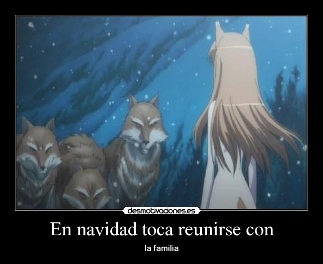 carteles navidad familia horo lobos navidad nieve desmotivaciones