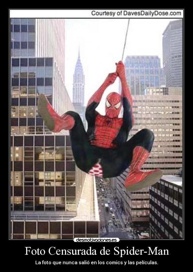 Foto Censurada de Spider-Man - 