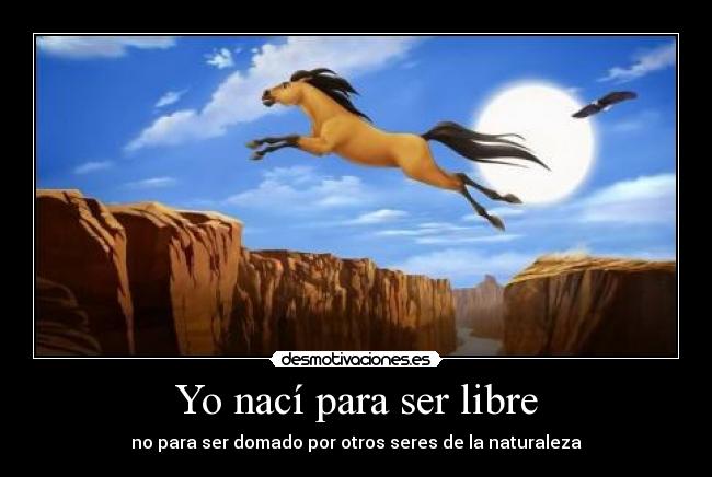 Yo nací para ser libre -