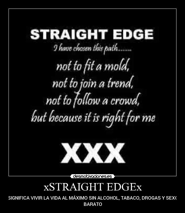 carteles straight edge desmotivaciones